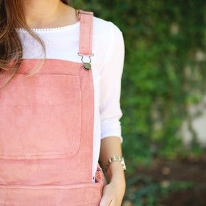 clad & cloth Dresses - HP✨Pink Corduroy Overall Jumper Dress clad & cloth Dresses - HP✨Pink Corduroy Overall Jumper Dress